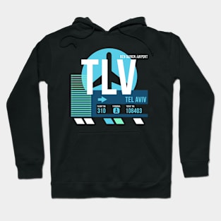 Tel Aviv (TLV) Airport Code Baggage Tag Hoodie